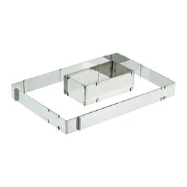baking frame stainless steel rectangular  H 50 mm adjustable product photo