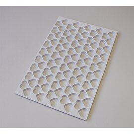 cookie cutter sheet no. 6  • heart  | plastic 580 mm  x 390 mm product photo