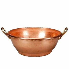 syrup bowl with handles 4.6 ltr copper  Ø 260 mm  H 130 mm product photo