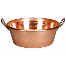 jam bowl with handles 10 ltr copper  Ø 360 mm  H 130 mm product photo