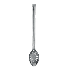 serving spoon stainless steel perforated shiny L 340 mm product photo