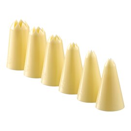 star nozzle set opening Ø 3 - 13 mm set of 6 plastic ivory white  H 60 mm product photo