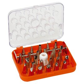nozzle set nozzles|adapter|box 29-piece plastic stainless steel  H 30 mm product photo