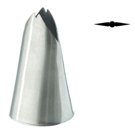 piping tip Leaf piping tip medium-size opening Ø 4.8 mm stainless steel  H 42 mm product photo