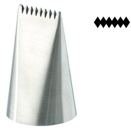 piping tip open stars piping tip opening 1.65 x 22 mm stainless steel  H 52 mm product photo