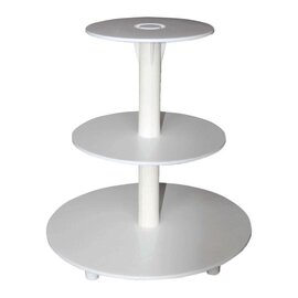 multi-tiered cake stand plastic white | 3 shelves product photo