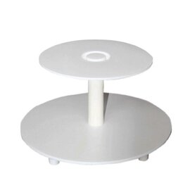 multi-tiered cake stand plastic white | 2 shelves product photo