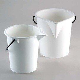 bucket with graduated scale with spout plastic white 10 ltr  Ø 280 mm  H 300 mm product photo
