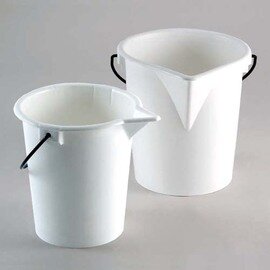 bucket with graduated scale with spout plastic white 10 ltr  Ø 280 mm  H 300 mm product photo