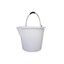 bucket with graduated scale with spout plastic white 12 ltr  Ø 300 mm  H 265 mm product photo
