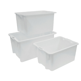 stackable container white 50 ltr | 570 mm x 415 mm H 290 mm product photo
