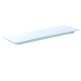 loaf cake serving plate plastic white  L 400 mm  B 150 mm  H 20 mm product photo