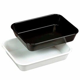 Shell made of melamine, rectangular, 300 x 190 x H 80 mm, black, resistant to cutting and scratching, stackable, temperature resistant from - 50 ° C to + 140 ° C product photo