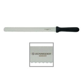 bakery knife straight blade wavy cut smooth cut cut on both sides | black | blade length 26 cm product photo