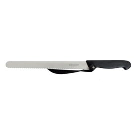 bread knife | slicing knife straight blade wavy cut | black spacer | blade length 25 cm product photo