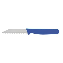 bread roll knife straight blade wavy cut | blue | blade length 8 cm  L 18 cm product photo