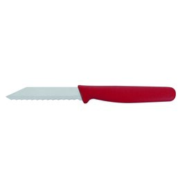 bread roll knife straight blade wavy cut | red | blade length 8 cm  L 18 cm product photo