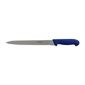 cake knife straight blade wavy cut | blue | blade length 26 cm product photo