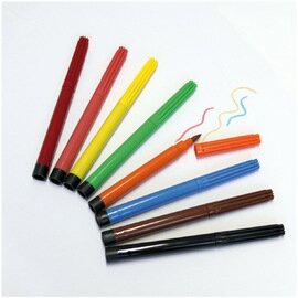 food pens 8 pens black blue green red brown yellow pink orange product photo