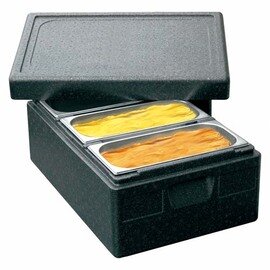 insulated box EIS black | 3 slots 26 ltr  | 600 mm  x 400 mm  H 270 mm product photo