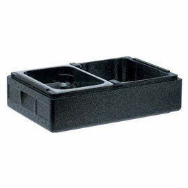 insulated box EIS black | 2 slots 16 ltr  | 600 mm  x 400 mm  H 215 mm product photo