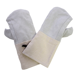 Baking Gloves leather natural-coloured with cuff partially reinforced 1 pair 360 mm x 150 mm product photo