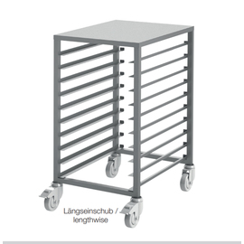 Glazing table | Shelf trolley tray size 400 x 600 mm | 663 mm x 425 mm H 900 mm product photo