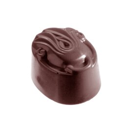 chocolate mould  • oval | 24-cavity | mould size 35 x 27 x H 20 mm  L 275 mm  B 135 mm product photo