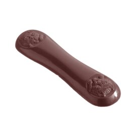 chocolate mould  • cat tongue | 18-cavity | mould size 71 x 18 x H 5 mm  L 275 mm  B 135 mm product photo