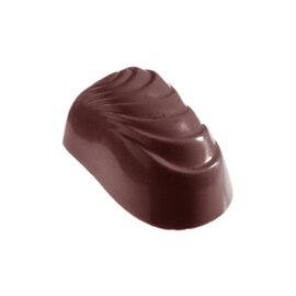 chocolate mould  • semi-oval | 24-cavity | mould size 35 x 21 x H 16 mm  L 275 mm  B 135 mm product photo