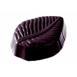 chocolate mould  • leaf | 15-cavity | mould size 49 x 36 x H 13 mm  L 275 mm  B 135 mm product photo