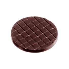 chocolate mould  • round | 21-cavity | mould size Ø 26 x 2 mm  L 275 mm  B 135 mm product photo