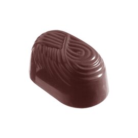 chocolate mould  • oval | 24-cavity | mould size 40 x 24 x H 19 mm  L 275 mm  B 135 mm product photo