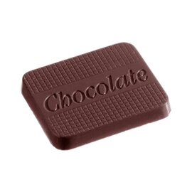 chocolate mould  • rectangular | 21-cavity | mould size 38 x 32 x H 5 mm  L 275 mm  B 135 mm product photo