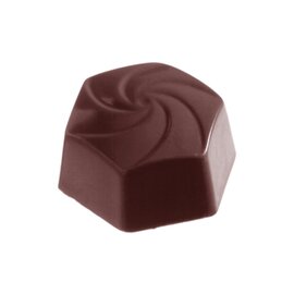 chocolate mould  • hexagon | 24-cavity | mould size Ø 30 x 16 mm  L 275 mm  B 135 mm product photo