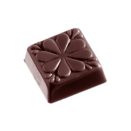 chocolate mould  • square | 24-cavity | mould size 27 x 27 x H 11 mm  L 275 mm  B 135 mm product photo