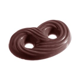 chocolate mould  • pretzel | 18-cavity | mould size 49 x 29 x H 9 mm  L 275 mm  B 135 mm product photo
