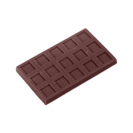 chocolate mould  • chocolate bar|deepened | 20-cavity | mould size 49 x 29 x H 4 mm  L 275 mm  B 135 mm product photo