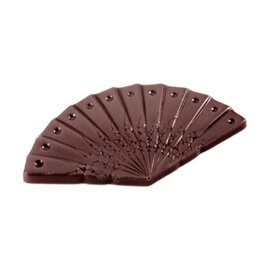 chocolate mould  • flamenco fan  • quarter circle | 15-cavity | mould size 63 x 35 x H 3 mm  L 275 mm  B 135 mm product photo
