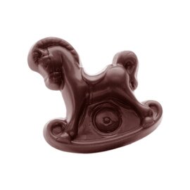 chocolate mould  • rocking horse | 10-cavity | mould size 48 x 46 x H 13 mm  L 275 mm  B 135 mm product photo