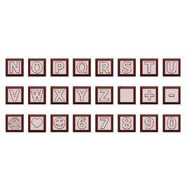 chocolate mould  • rectangular | 24-cavity | mould size 26 x 26 x H 18.5 mm  L 275 mm  B 135 mm product photo