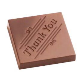 chocolate mould  • square | 21-cavity | mould size 28 x 28 x H 4.6 mm  L 275 mm  B 135 mm product photo