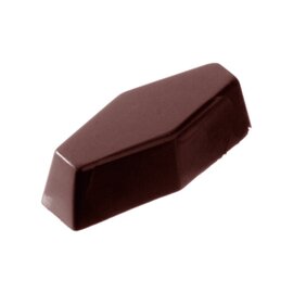 chocolate mould  • hexagon | 30-cavity | mould size 43 x 21 x H 13 mm  L 275 mm  B 135 mm product photo