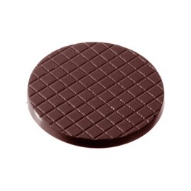 chocolate mould  • round | 24-cavity | mould size Ø 39 x 3 mm  L 275 mm  B 175 mm product photo