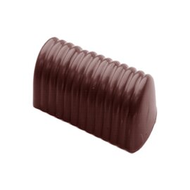 chocolate mould  • half cylinder | 16-cavity | mould size 58 x 30 x H 28 mm  L 275 mm  B 175 mm product photo