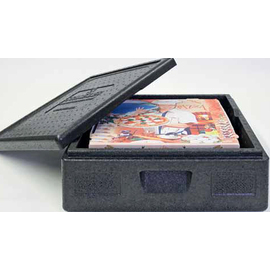 pizzatransportbox TOP-BOX PIZZA EPP black 12 ltr | 410 mm x 410 mm H 165 mm product photo