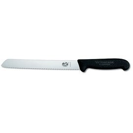bread knife straight blade wavy cut | black | blade length 18 cm product photo
