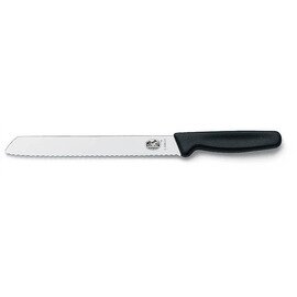 bread knife straight blade wavy cut | black | blade length 21 cm product photo