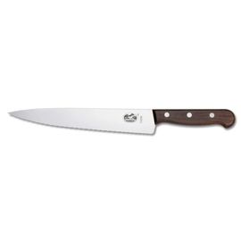 carving knife wavy cut  | riveted | brown | blade length 25 cm product photo