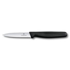  vegetable knife medium sharp wavy cut | black | blade length 8 cm product photo